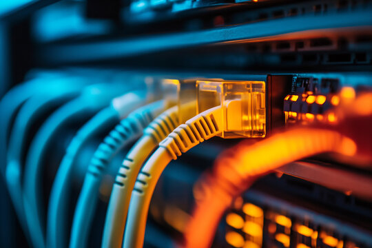 Network Cables Closeup.