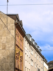 Street view of old village Trier in Germany