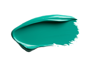 mint green brush stroke isolated on white background