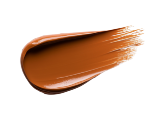 brown brush stroke isolated on white background