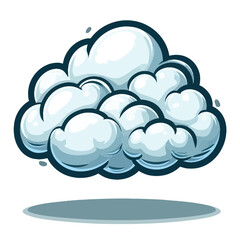 Stunning Cloud Vector Illustration in Minimalist Design