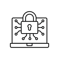 Encryption icon vector stock illustration