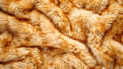 Soft plush faux fur in shades of tan orange