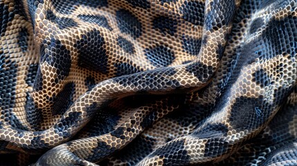 Obraz premium Close-up of snake's scales intricate detail animal skin texture background