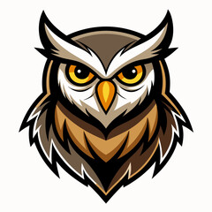 Owl Logo Owl Mascot on white background 