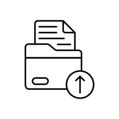 Data Export icon vector stock illustration