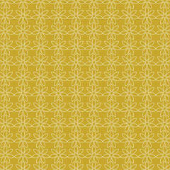 seamless flowers pattern with golden colour