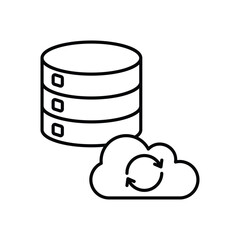 Data Sync icon vector stock illustration