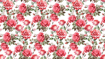 Seamless Rose Flowers pattern background