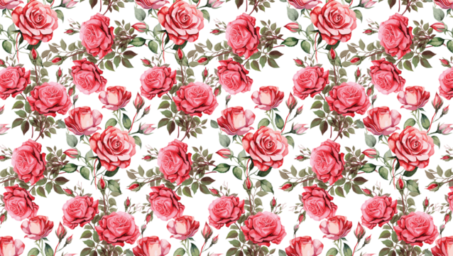 Seamless Rose Flowers pattern background