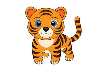 Tiger cartoon vector art illustration