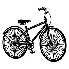 Detailed Minimal Racing bicycle vector illustration, racer road bike silhouette, bicycle icon set.  