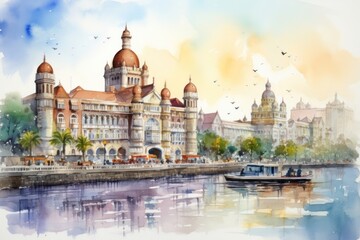 Architecture waterfront cityscape building.