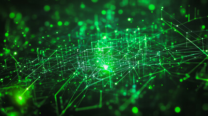 Obraz premium Abstract business connection of lines from nodes It is connected to endless nodes and represents the innovation of communication in the network.