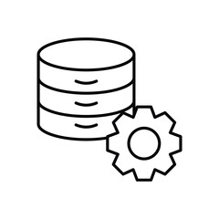 Data Management System icon vector stock illustration