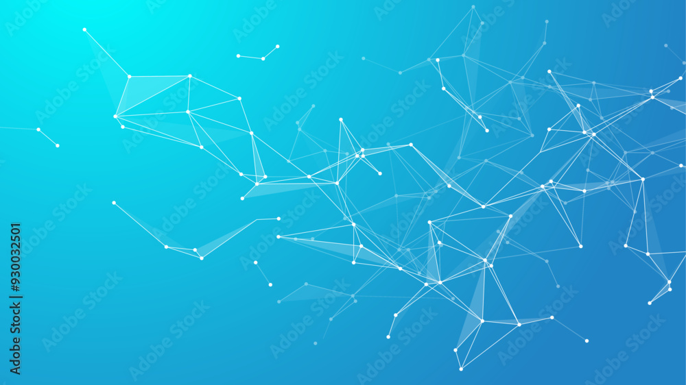 Poster Global network connection banner design template. Header social network communication in the global business concept. Big data visualization. Internet technology