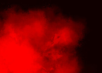 red smoke on black