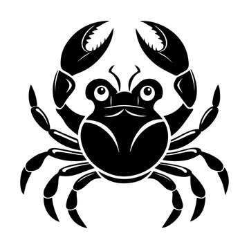 black crab raising claws clip art preview