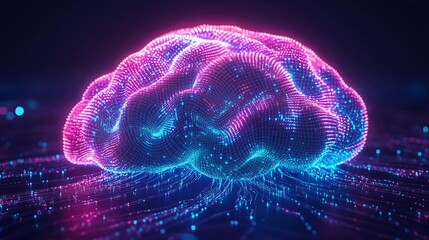 Brain waves, undulating waveforms, vibrant spectrum colors, digital oscillations, futuristic mental energy concept