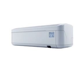 Modern air conditioning unit isolated on white background. PNG transparent.