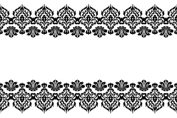 Motifs African boho paisley Floral embroidery Ikat pattern border. Ethnic ikat floral Ethnic Indian Pattern Ikat pattern Ethnic Pattern.Border indian floral Aztec embroidery border seamless patterns.