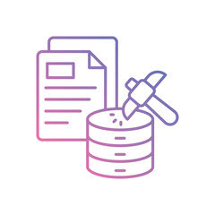 Data Mining icon vector stock illustration