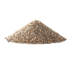 Small pile of sand isolated on white background. PNG transparent.