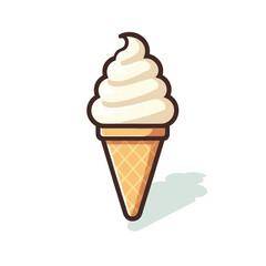 Playful Cartoon Ice Cream Icon Vector