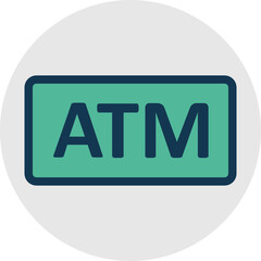 Atm vector icon in background style 