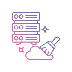 Data Cleansing icon vector stock illustration