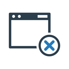 Fototapeta premium browser close icon