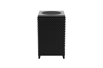 Air purifier removing fine dust in a house. Equipment to protect PM 2.5 dust and air pollution. 3d illustraion