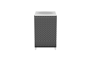 Air purifier removing fine dust in a house. Equipment to protect PM 2.5 dust and air pollution. 3d illustraion