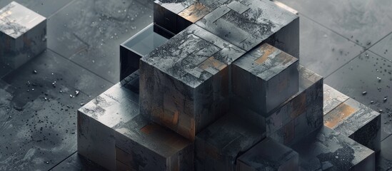 Abstract Cubes and Texture