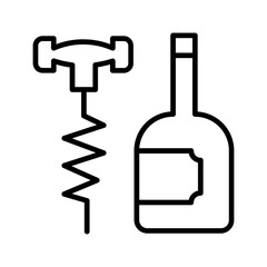 Wine Corkscrew Vector Icon