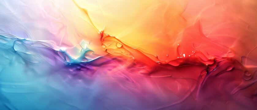  A detailed view of a multicolored wallpaper, featuring an abundant flow of paint descending the wall's edge