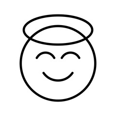 Smiling Face with Halo Vector Icon