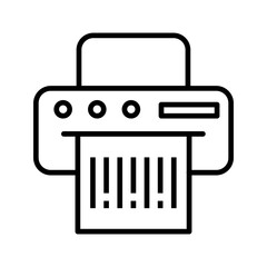 Barcode Printing Vector Icon
