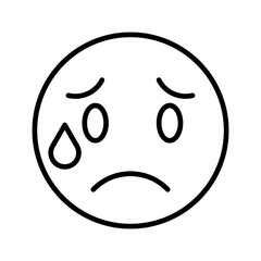 Crying Face Vector Icon