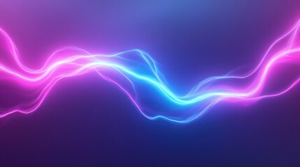 A purple and blue wave of light with a purple and blue background