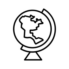 Earth Globe Americas Vector Icon