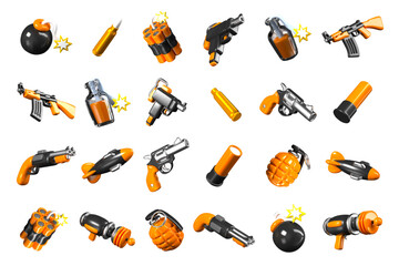 Large collection of firearms, explosives, ammunition of various types