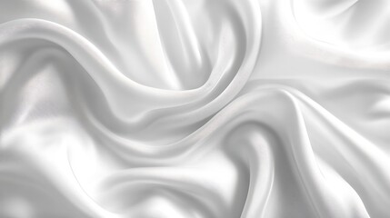 Obraz premium Abstract white silk or smoke wave and swirls gradient satin fabric lies texture background.