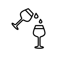 Wine Sip Vector Icon
