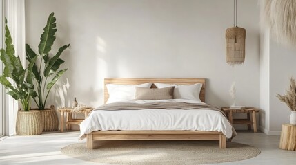 A Nordic-style bed