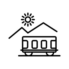 Mountain Railway Vector Icon