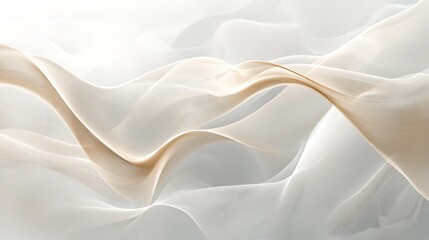 Abstract beige and sandy wave on white smoke cloud background.