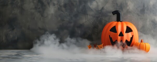 Halloween birthday party with a fog machine creating eerie effects, Halloween Birthday, atmospheric celebration