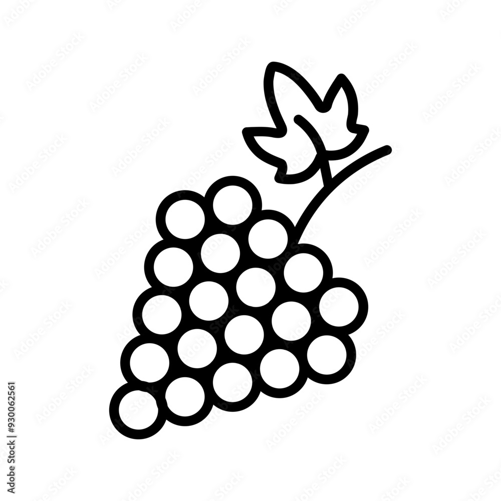 Poster grapes vector icon