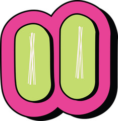 Alphabet Letter Scribble Funky Colorful Marquee Text